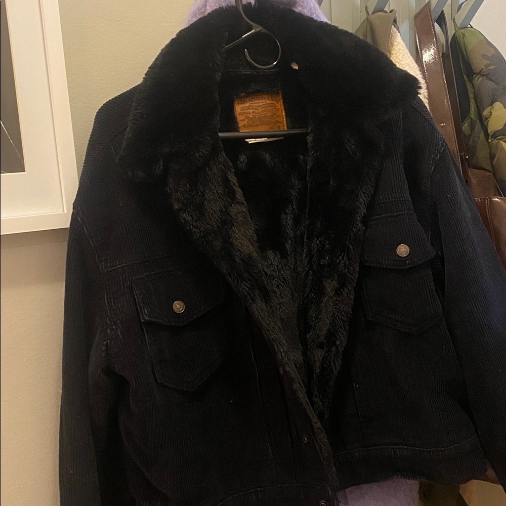 Levi's faux fur lined corduroy jacket
